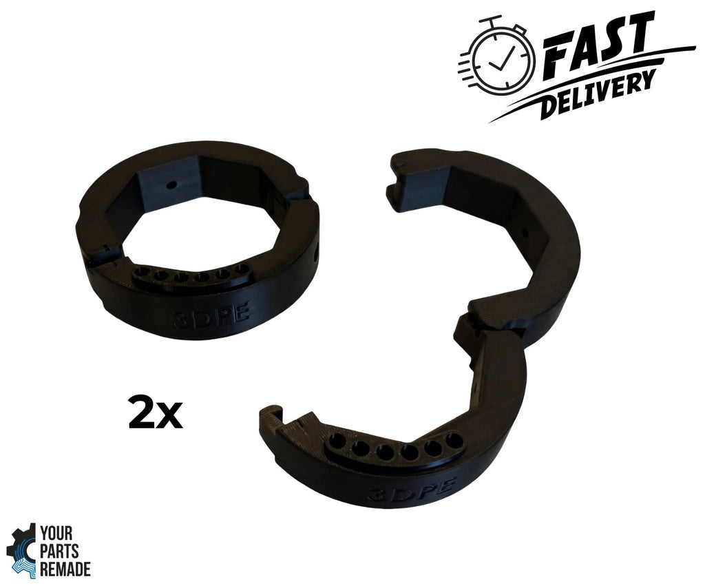 70mm Octagonal Garage Door Collar Pair - RDAL70 Split Hinged Tube Barrel Adapter Replacement