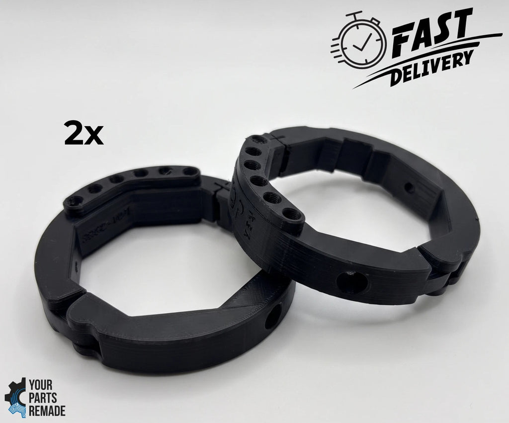 60mm Octagonal Garage Door Collar Pair - RDAL60 Split Hinged Tube Barrel Adapter Replacement