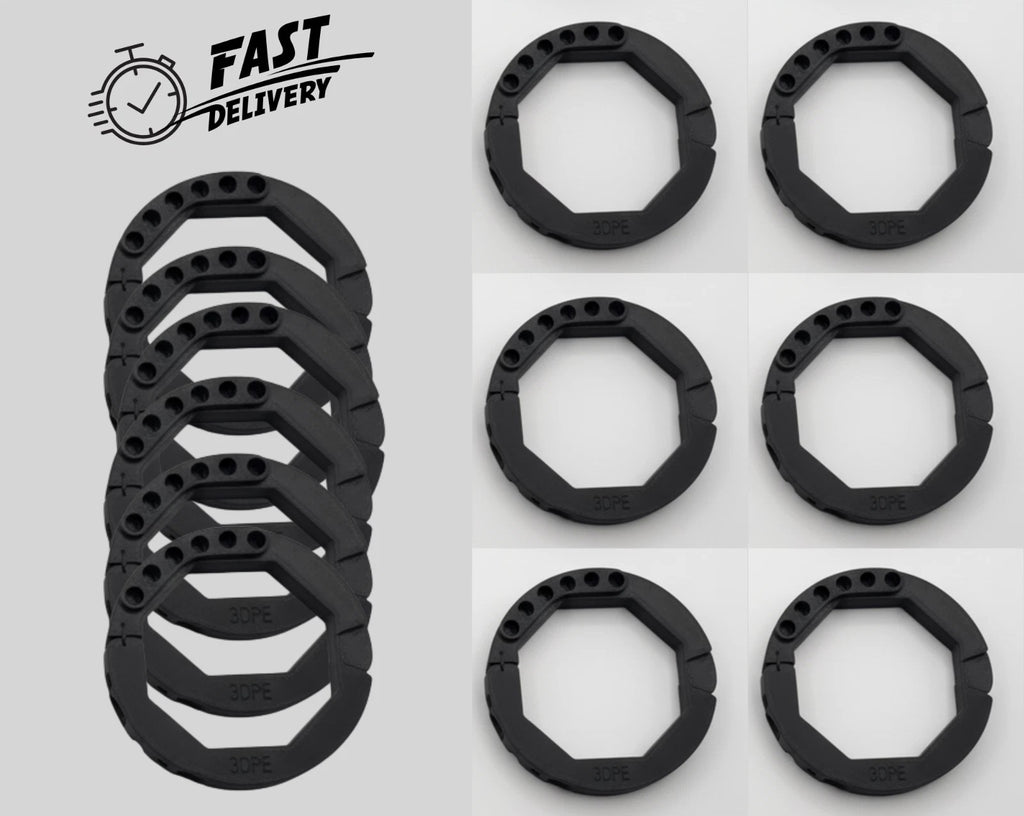 60mm Octagonal Garage Door Collar 6-Pack - RDAL60 Split Hinged Tube Barrel Adapter Replacement