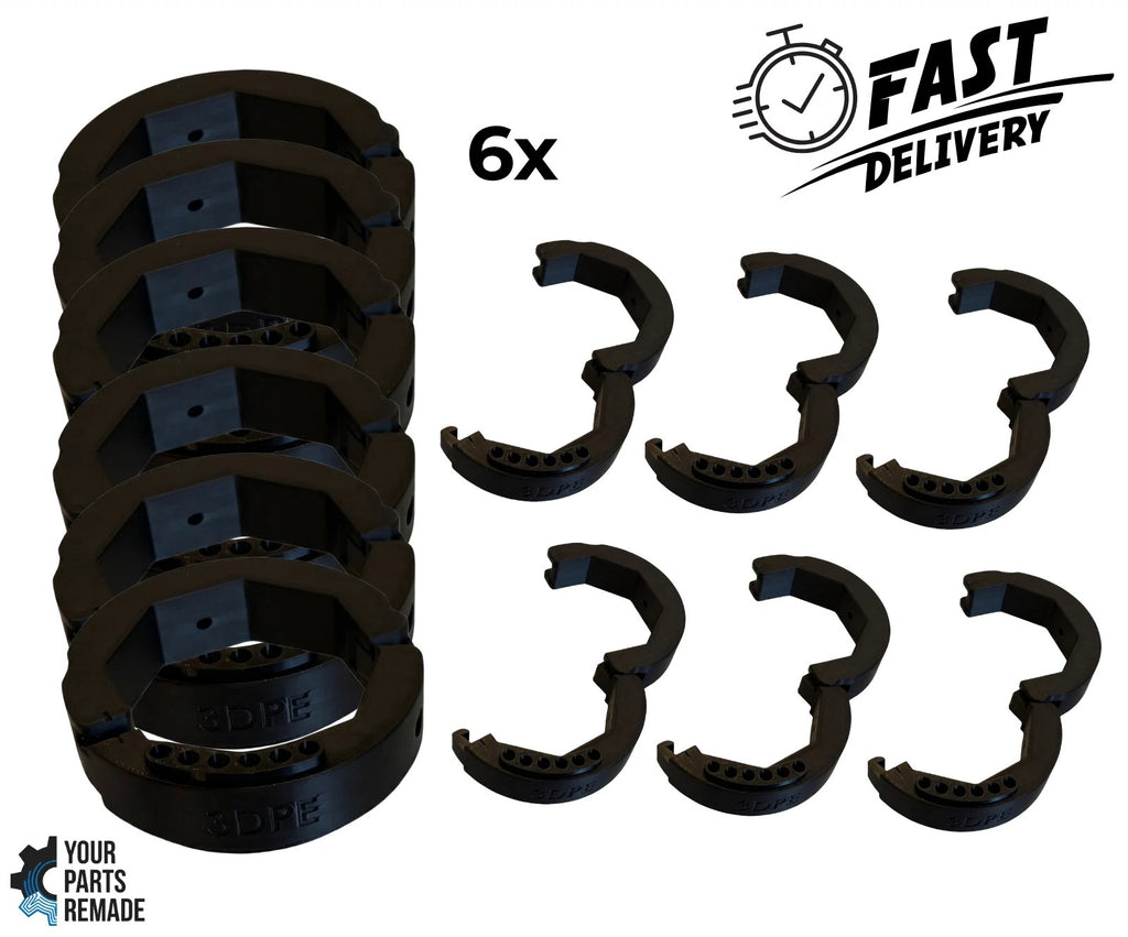 70mm Octagonal Garage Door Collar 6-Pack - RDAL70 Split Hinged Tube Barrel Adapter Replacement