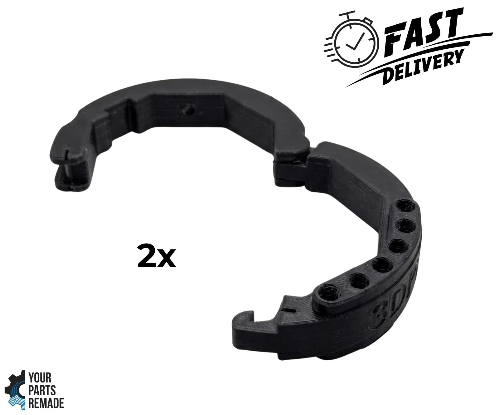60mm Octagonal Garage Door Collar Pair - RDAL60 Split Hinged Tube Barrel Adapter Replacement